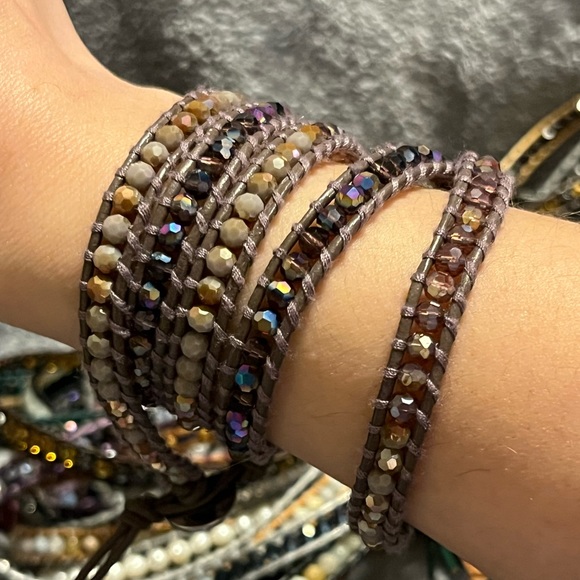 Victoria Emerson wrap bracelets (4 total) 1 dark brown and 3 black - Picture 3 of 5